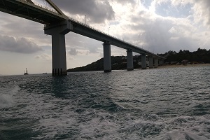 橋でつながっている離島