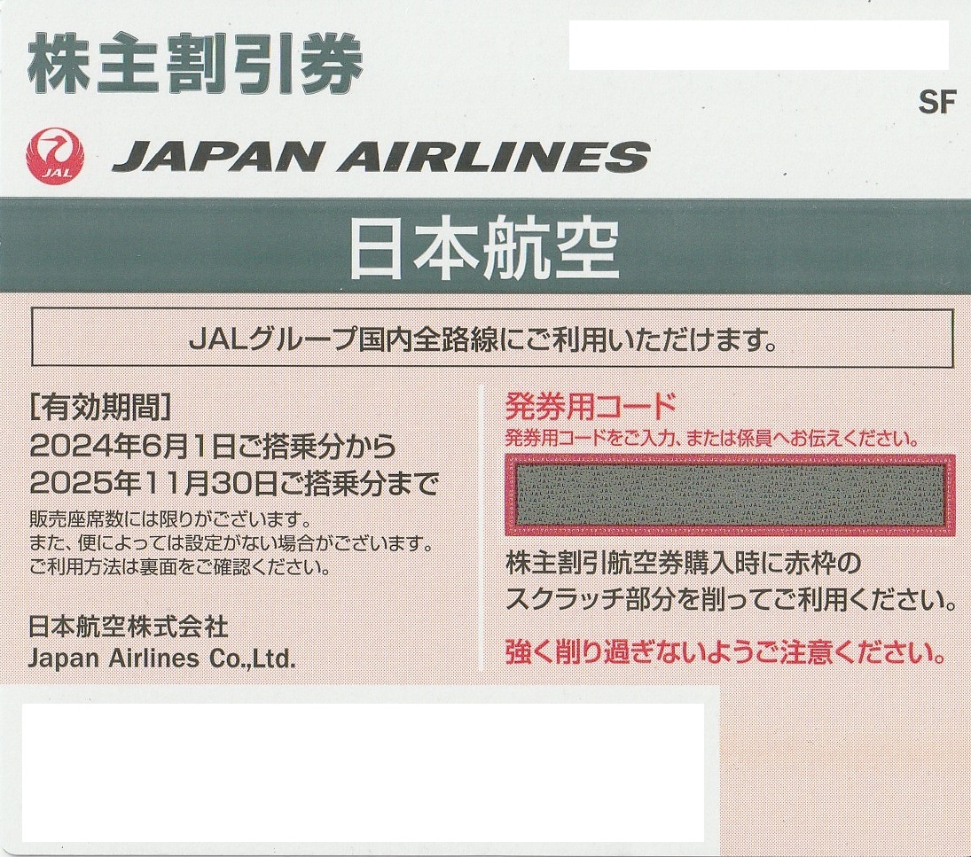 最新商品AA151 5枚セット JAL 株主優待券 有効期間2023年11月30日まで FARR 優待券、割引券